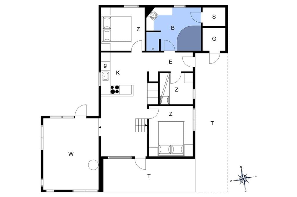 Indretning 1-19 Sommerhus 40519, Pøt Strandby 351, DK - 7130 Juelsminde