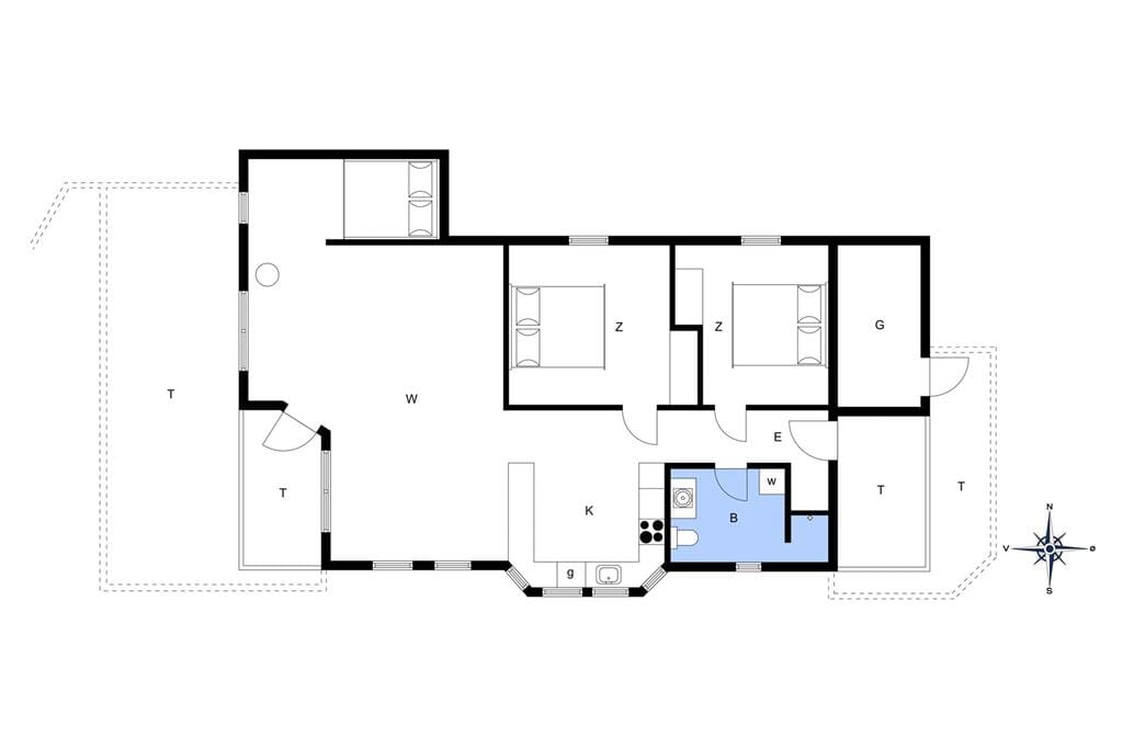 Indretning 1-13 Sommerhus 307, Blåmejsevej 2, DK - 7760 Hurup Thy