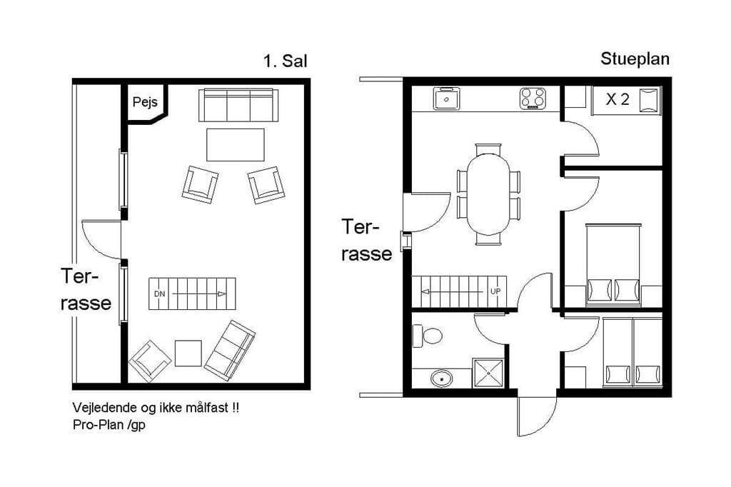 Indretning 1-22 Sommerhus C11001, Vester Fælled 8, DK - 6893 Hemmet