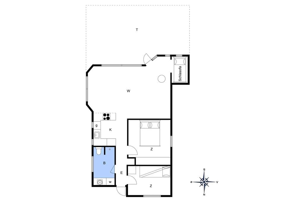 Indretning 1-6 Sommerhus N253, Lundegårdsvej 7, DK - 4736 Karrebæksminde