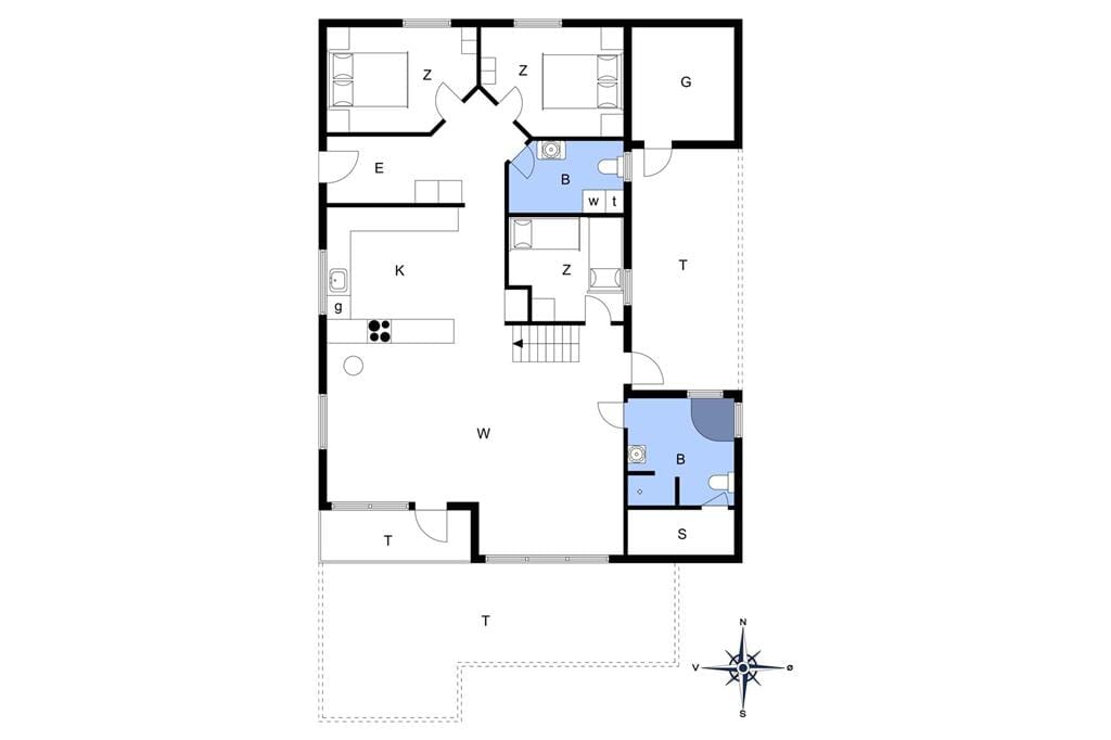 Indretning 1-14 Sommerhus 609, Rødhus Skolevej 10, DK - 9490 Pandrup