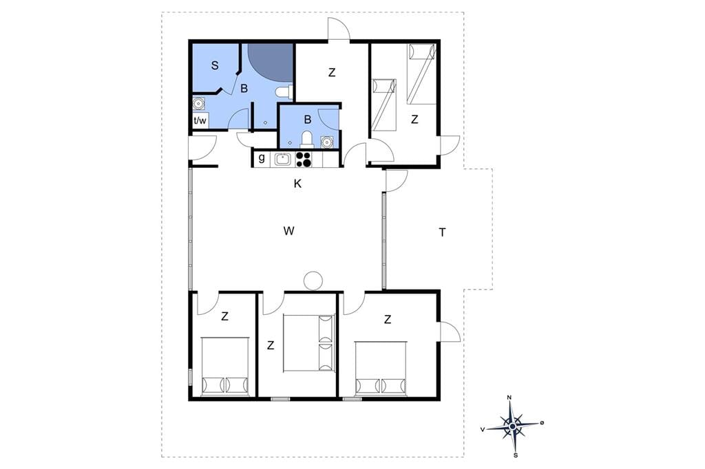 Indretning 1-401 Sommerhus HA149, Kystvejen 32, DK - 9370 Hals