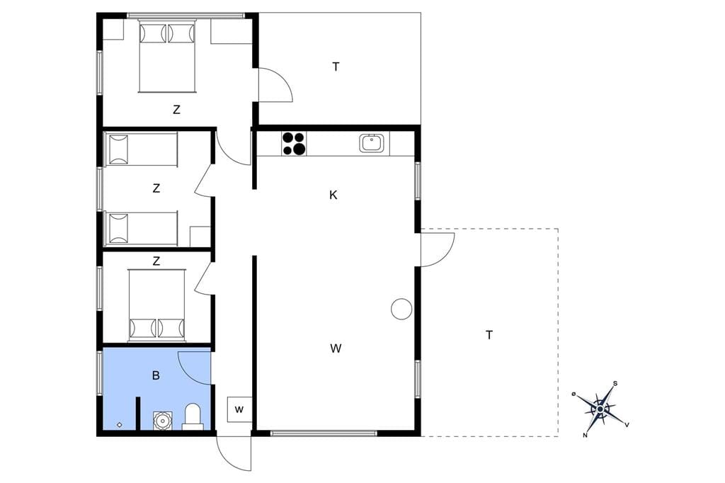 Innredning 1-6 Feirehus N069, Hestehaven 24, DK - 4736 Karrebæksminde