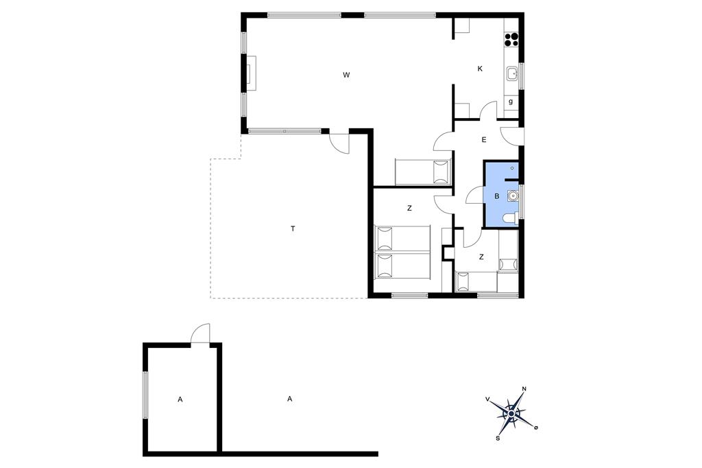 Indretning 1-3 Sommerhus M64133, Vestermosen 62, DK - 5400 Bogense