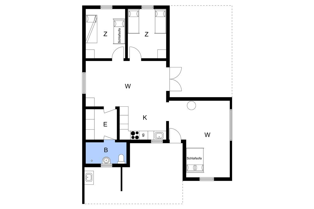 Innredning 1-3 Feirehus M673968, Gyldenrisvej 18, DK - 5953 Tranekær