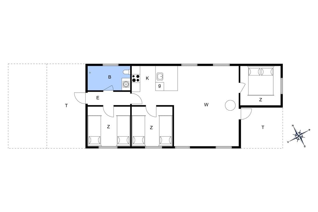 Indretning 1-3 Sommerhus L16154, Ramshule 54, DK - 9640 Farsø