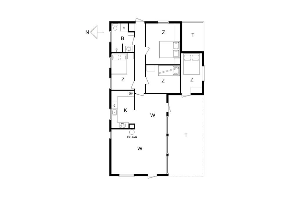 Indretning 1-14 Sommerhus 339, Skorr Karensvej 5, DK - 9490 Pandrup