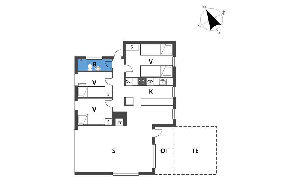 Indretning 1-19 Sommerhus 30097, Strandbovej 42, DK - 8340 Malling