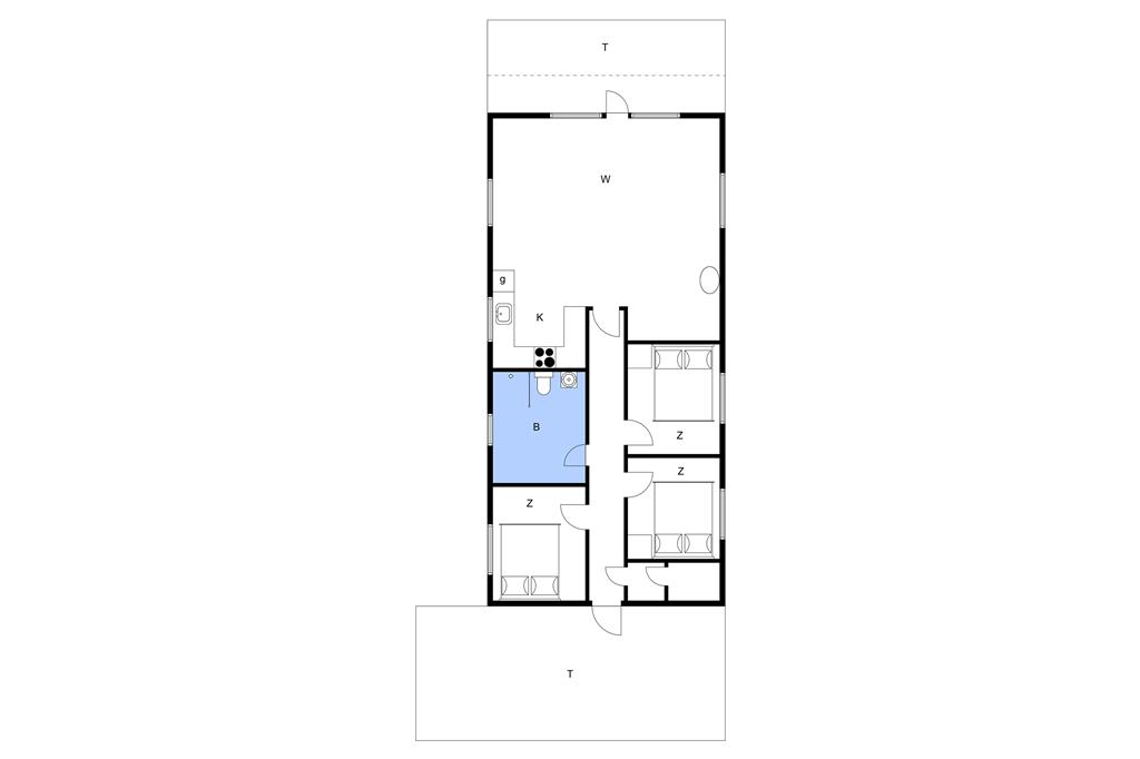 Indretning 1-11 Sommerhus 0312, Vagtelvej 8, DK - 6792 Rømø