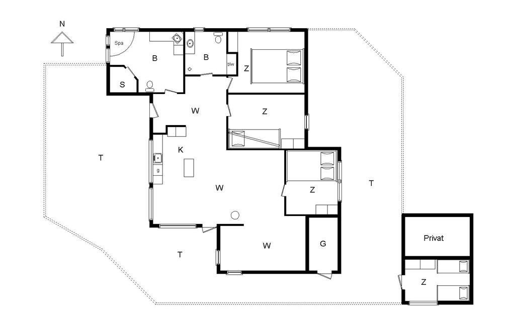 Indretning 1-14 Sommerhus 161, Taarnfalkevej 16, DK - 9492 Saltum