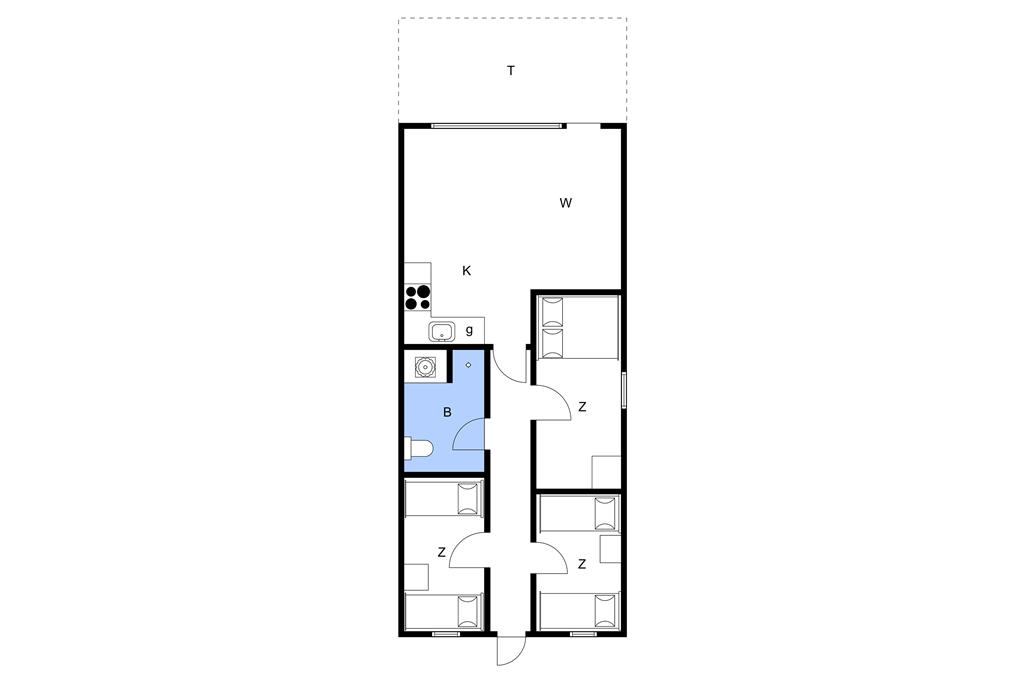 Indretning 1-11 Sommerhus 0278, Vestergade 3, DK - 6792 Rømø