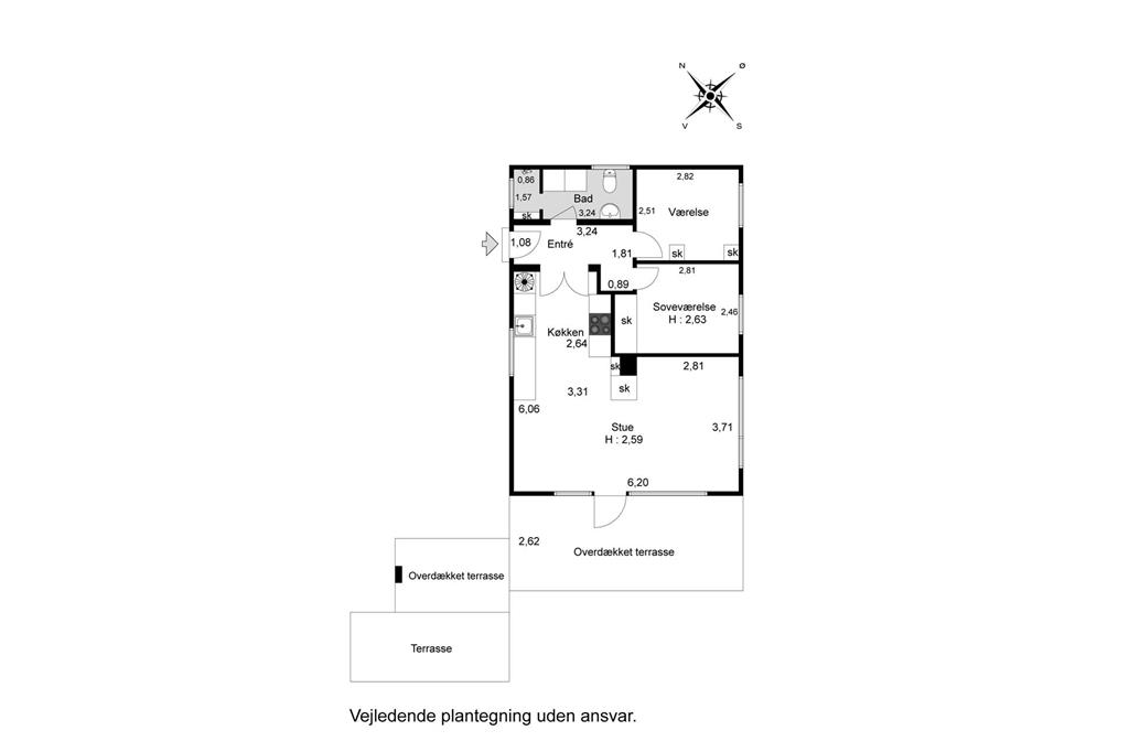 Indretning 1-26 Sommerhus SL251, Kongsmarkvej 194, DK - 4200 Slagelse