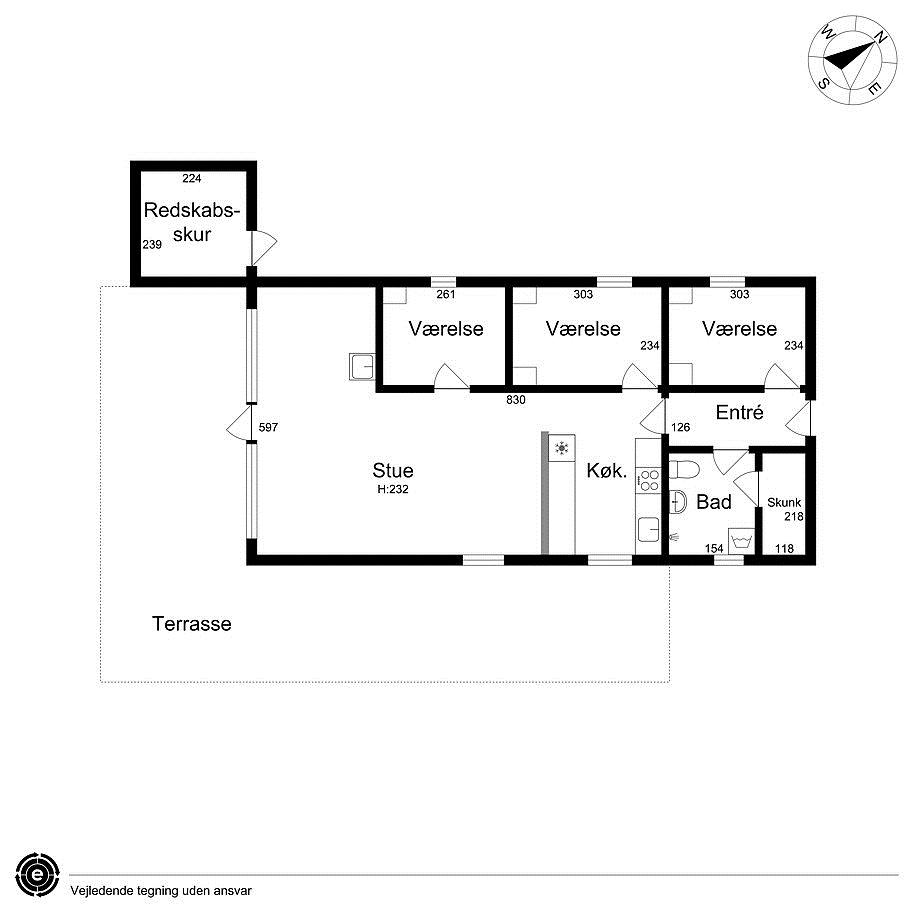 Indretning 1-20 Sommerhus 172, Vejlby Klit 155, DK - 7673 Harboøre