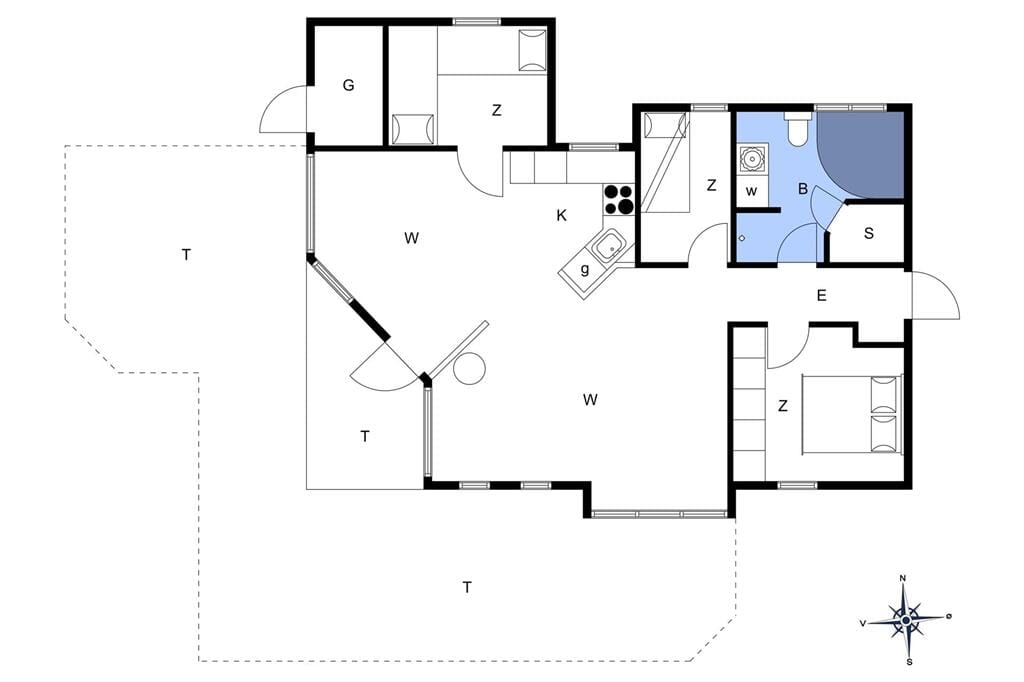 Indretning 1-401 Sommerhus HA197, Thomas Winthers Vej 54, DK - 9370 Hals