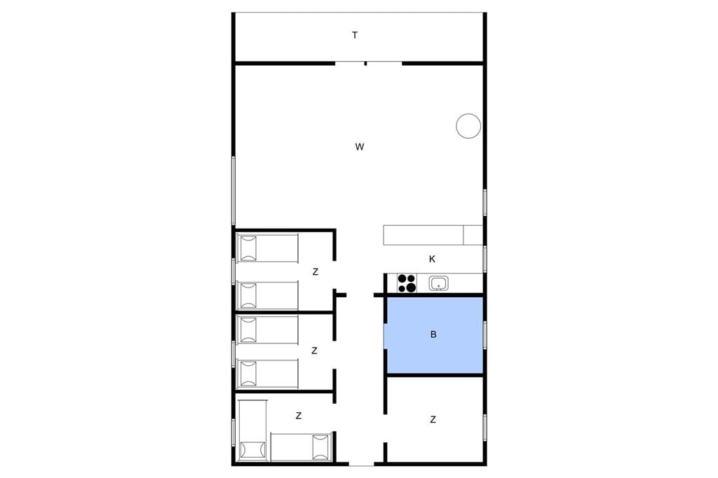 Innredning 1-4 Feirehus 241, Jakob Bondes Vej 55, DK - 6950 Ringkøbing