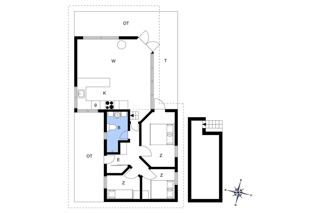 Indretning 1-3 Sommerhus F50145, Søvej 7, DK - 8680 Ry