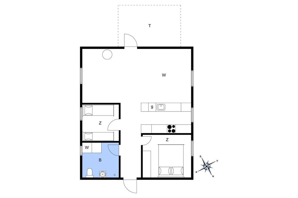 Indretning 1-22 Sommerhus C11233, Egernvej 5, DK - 6893 Hemmet