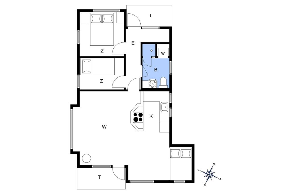 Indretning 1-15 Sommerhus R843, Stuven 14, DK - 4673 Rødvig