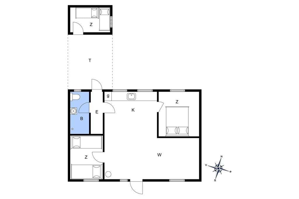Indretning 1-172 Sommerhus JB113, Egernvej 39, DK - 9460 Brovst