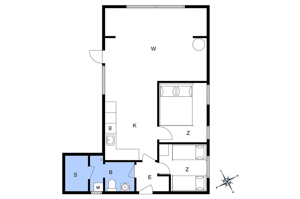 Indretning 1-22 Sommerhus C11205, Rævekrogen 17, DK - 6893 Hemmet