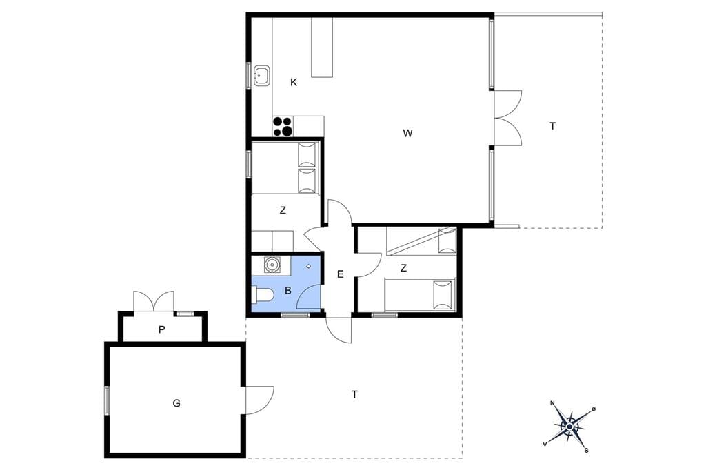 Indretning 1-20 Sommerhus 215, Vejlby klit 375, DK - 7673 Harboøre