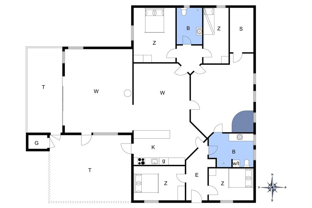 Indretning 1-13 Sommerhus 263, Hellesvej 26, DK - 7770 Vestervig