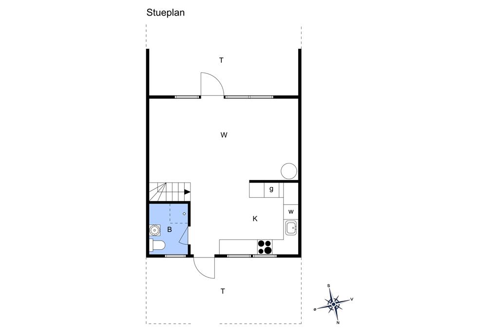 Indretning 1-401 Sommerhus HA234, Møllevej 43, DK - 9370 Hals