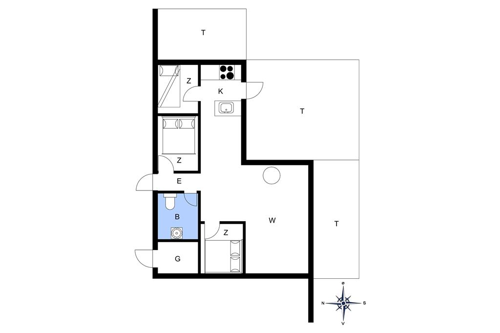 Indretning 1-20 Sommerhus 137, Vejlby Klit 381, DK - 7673 Harboøre