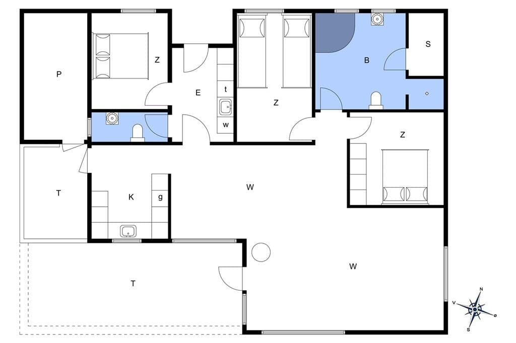 Indretning 1-148 Sommerhus TV1347, Musvågevej 126, DK - 9982 Ålbæk