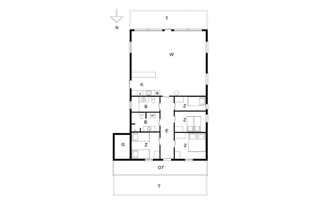 Indretning 1-178 Sommerhus LN838, Kirkedalsvej 18, DK - 9800 Hjørring