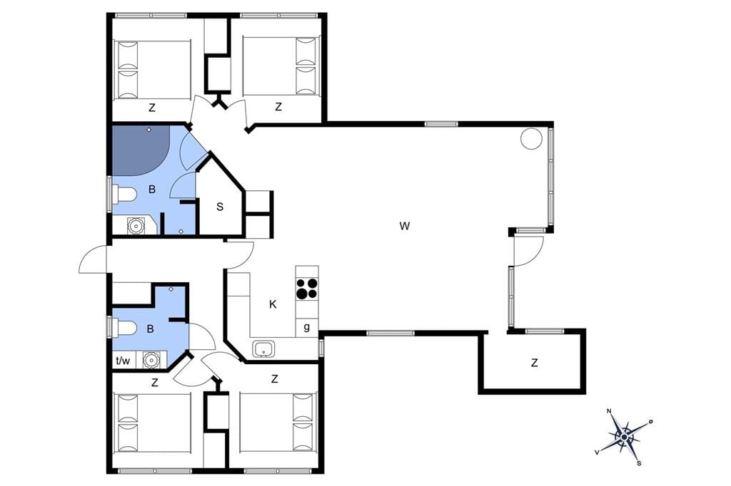 Indretning 1-22 Sommerhus C11199, Blomstervænget 44, DK - 6893 Hemmet