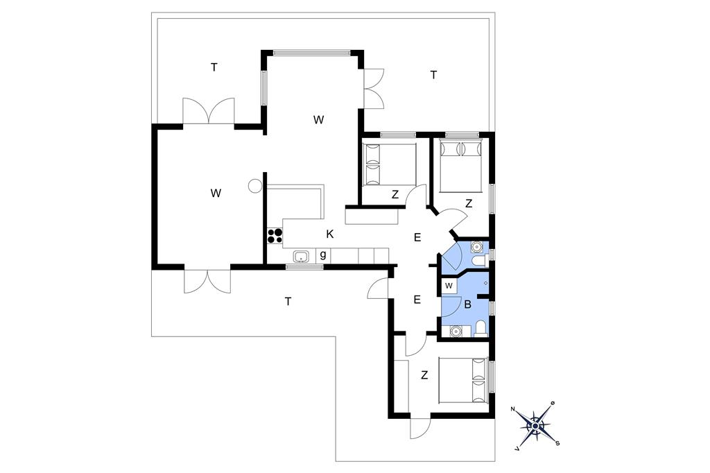 Indretning 1-3 Sommerhus M66252, Østerø Strandvej 12, DK - 5800 Nyborg
