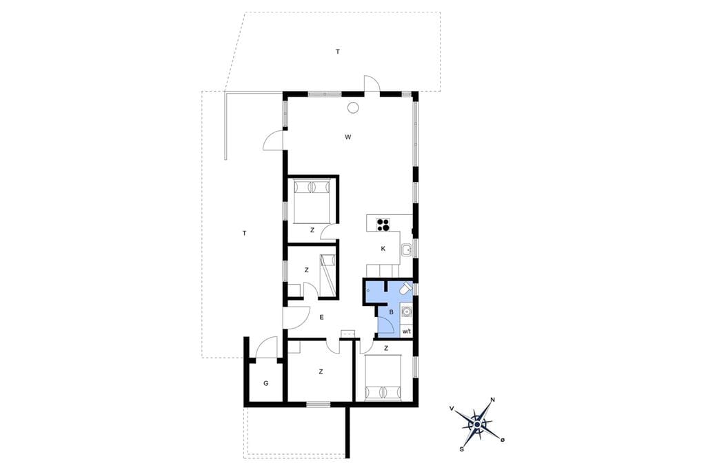 Indretning 1-177 Sommerhus LK1091, Kettrup Bjerge Vej 72, DK - 9480 Løkken
