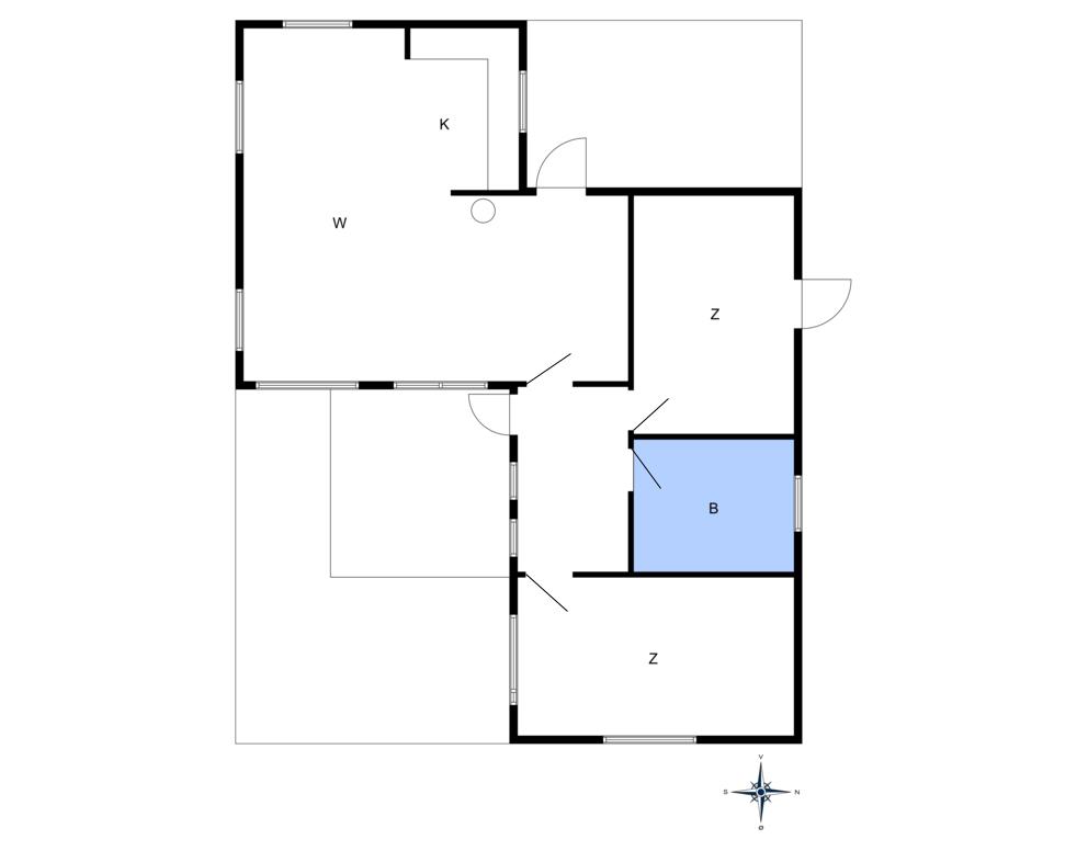 Indretning 1-10 Sommerhus 3610, Bækken 1, DK - 3730 Nexø