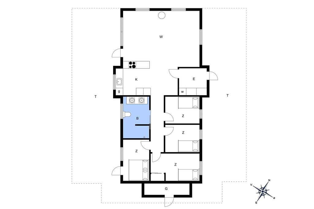 Indretning 1-172 Sommerhus JB140, Svenstibakkevej 68, DK - 7741 Frøstrup