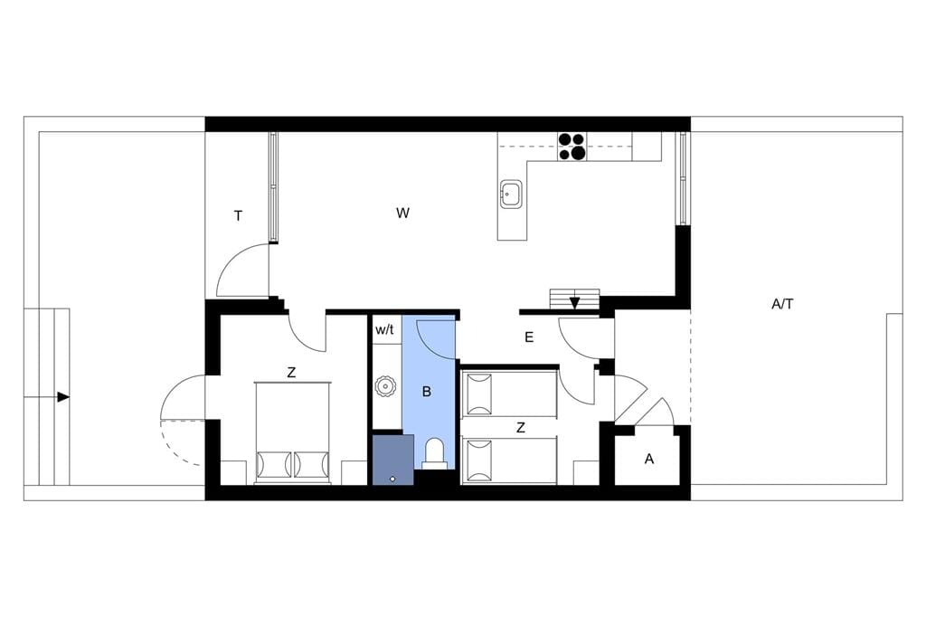 Indretning 1-4 Sommerhus 907, Langsand 108, DK - 6960 Hvide Sande