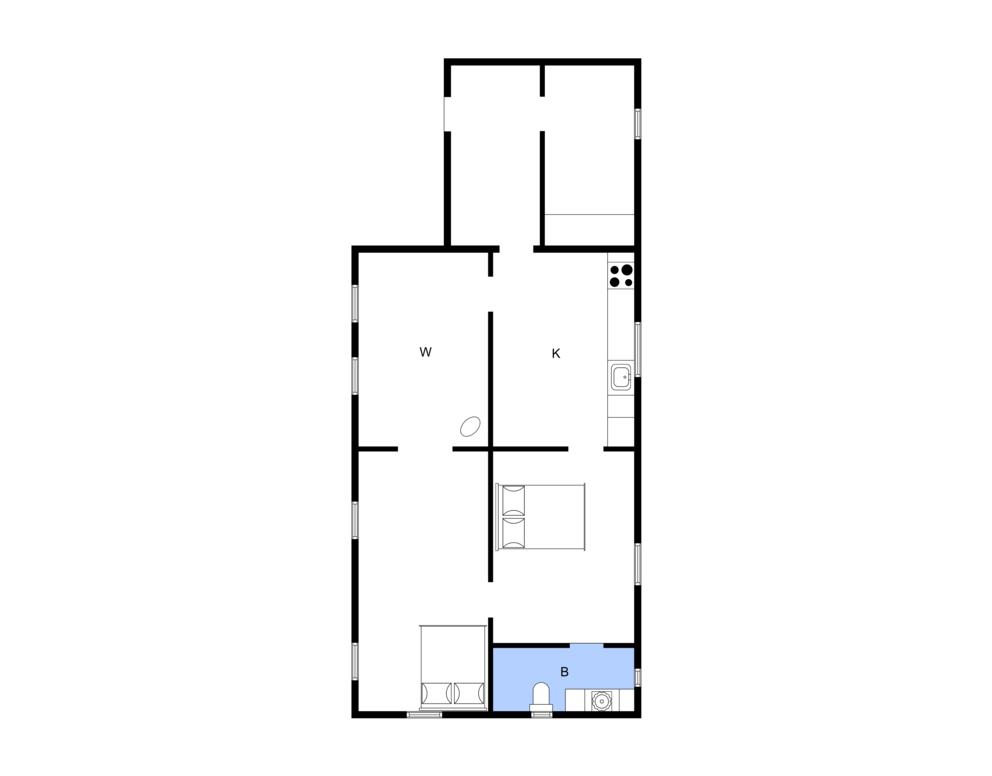 Indretning 1-3 Sommerhus M66283, Hagenborgvej 1, DK - 5871 Frørup