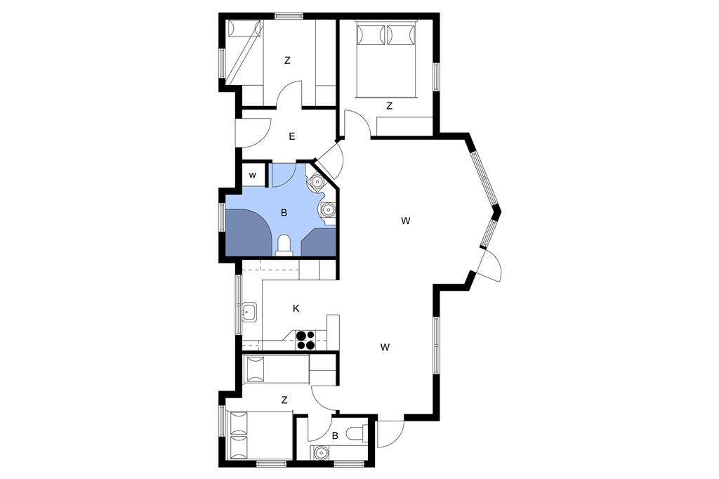 Innenausstattung 1-17 Ferienhaus 13348, Burvænget 17, DK - 4500 Nykøbing Sj