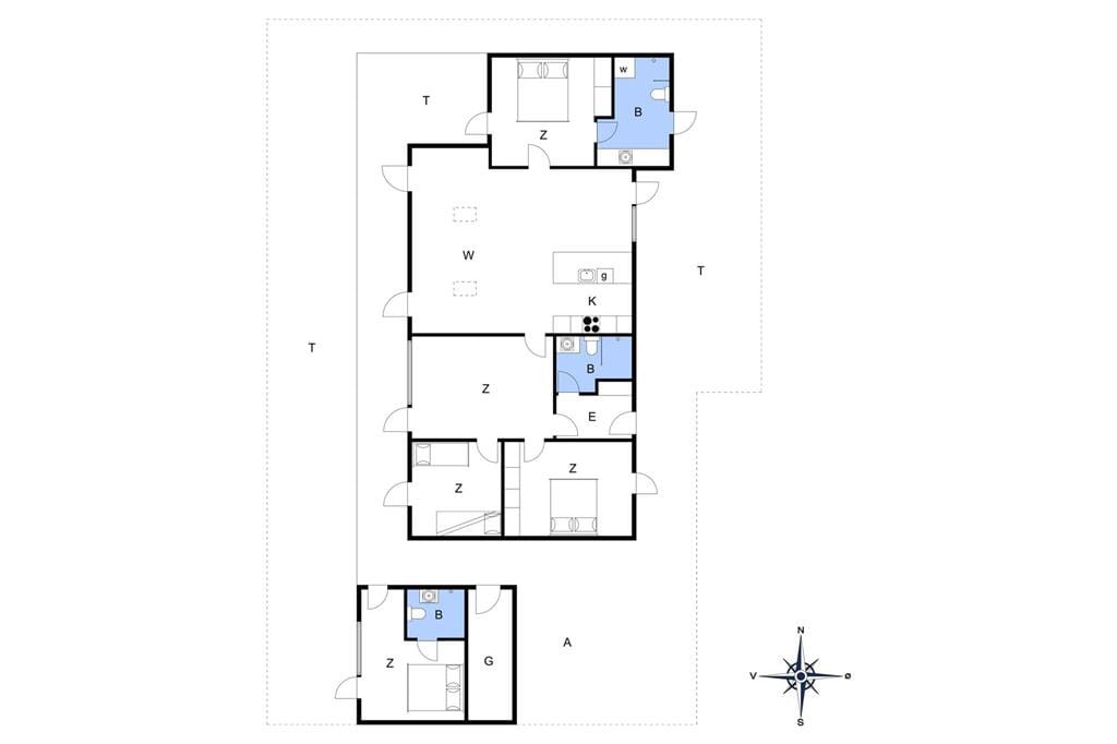 Indretning 1-172 Sommerhus JB141, Kronvildtvej 86, DK - 9460 Brovst