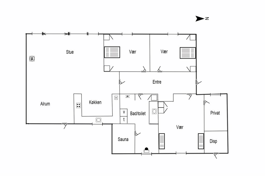 Innenausstattung 1-125 Ferienhaus 6100, Pugeldal 11, DK - 6830 Nørre Nebel