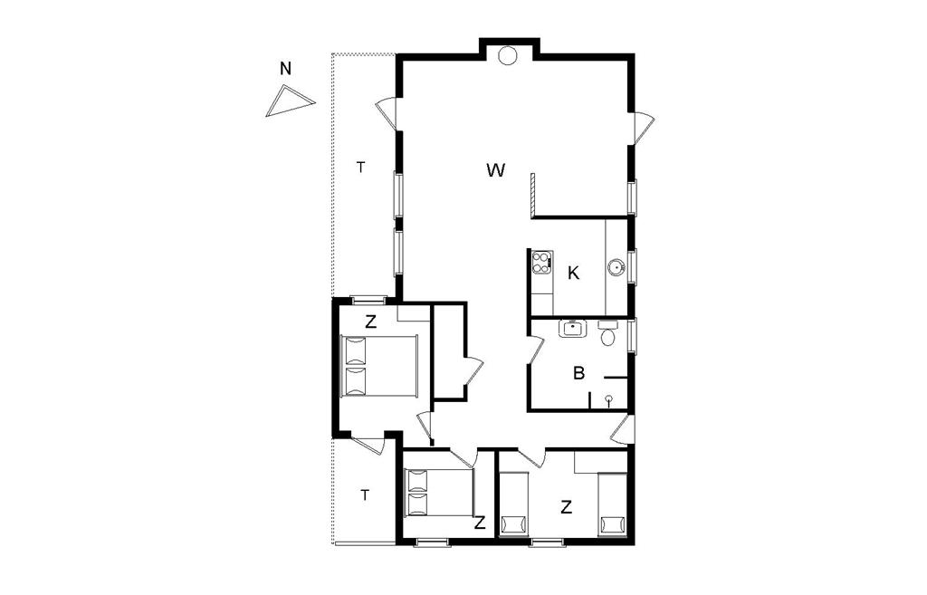 Indretning 1-401 Sommerhus HA116, Caprifolvej 10, DK - 9370 Hals