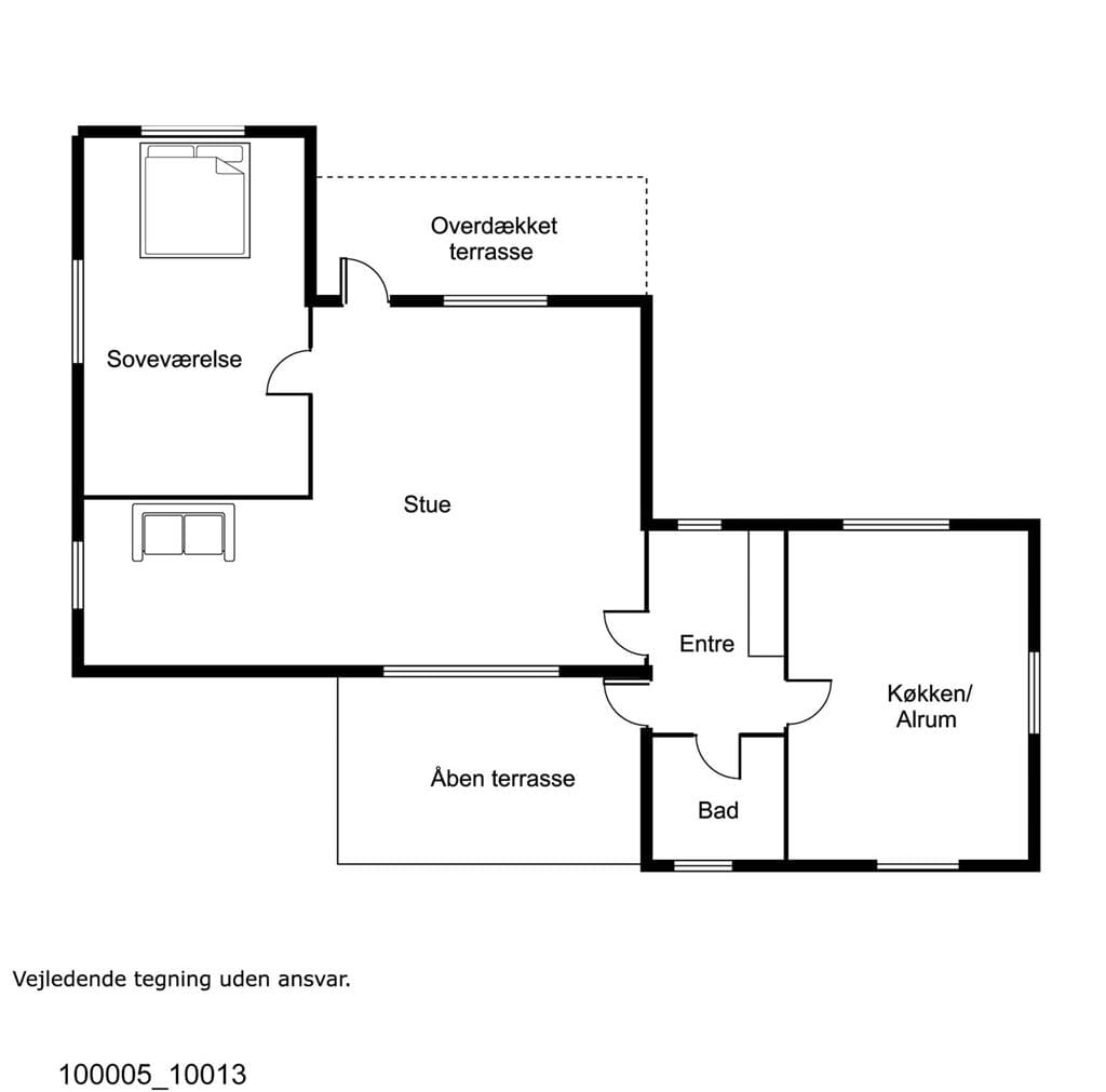 Indretning 1-17 Sommerhus 10013, Hybenvej 24, DK - 4500 Nykøbing Sj