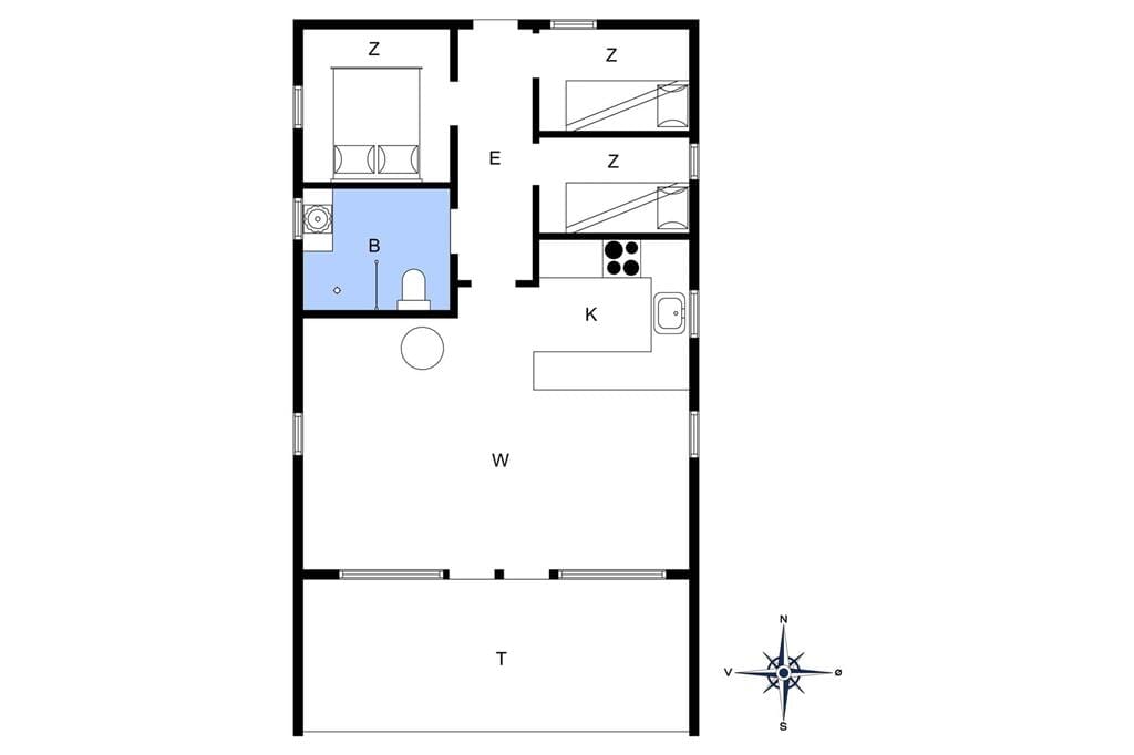 Indretning 1-4 Sommerhus 494, Tingodden 465, DK - 6960 Hvide Sande