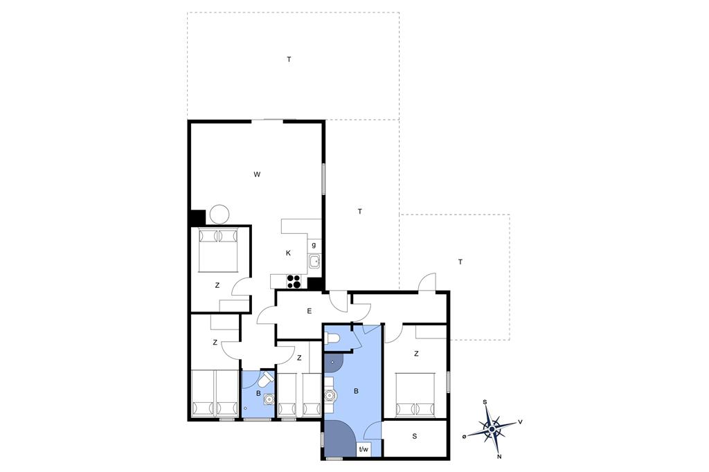 Innredning 1-22 Feirehus C11160, Tranevænget 18, DK - 6893 Hemmet