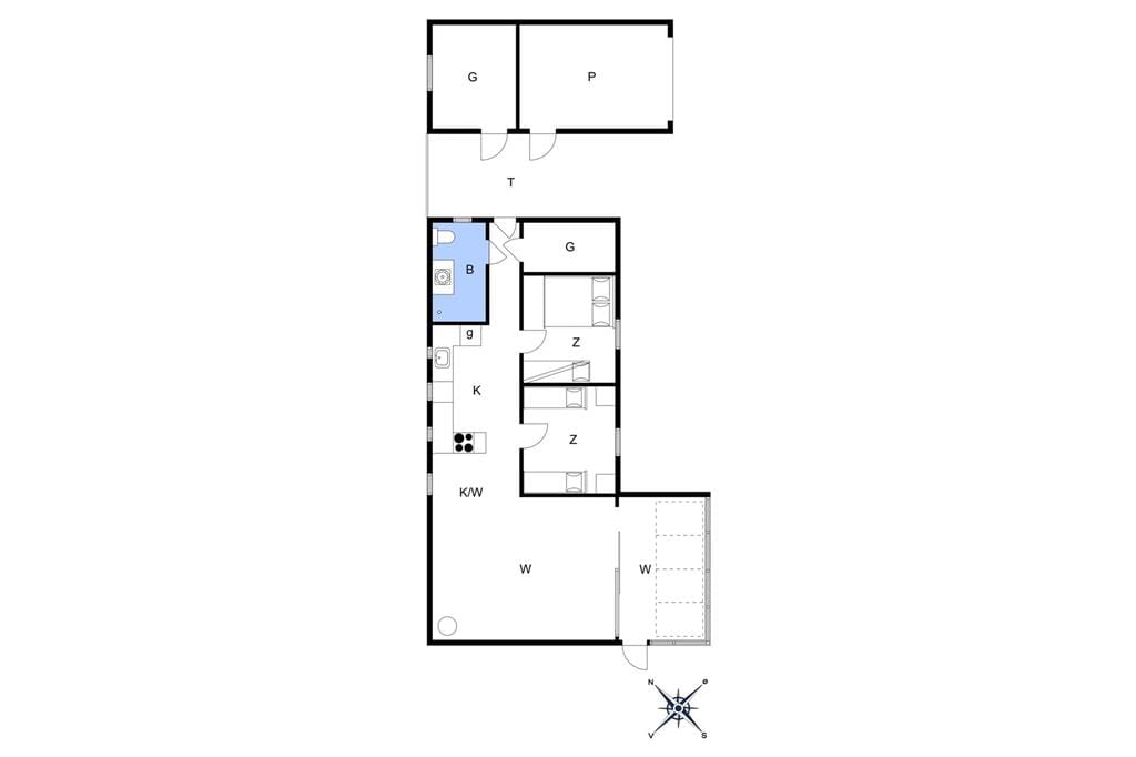 Indretning 1-172 Sommerhus JB109, Strandkærvej 8, DK - 7741 Frøstrup