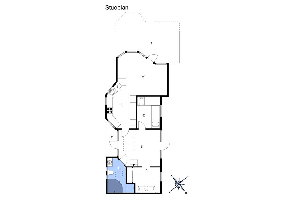 Indretning 1-26 Sommerhus SL245, Fuglevænget 20, DK - 4243 Rude