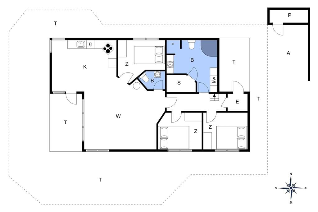 Indretning 1-172 Sommerhus JB111, Blåbærstien 65, DK - 9690 Fjerritslev