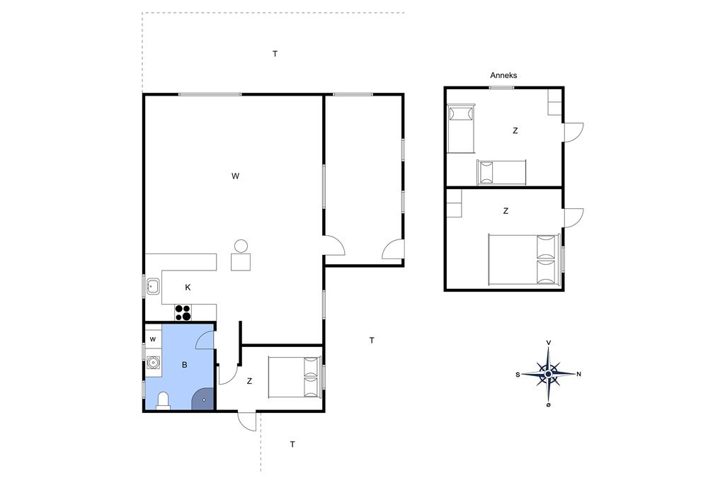 Innredning 1-3 Feirehus M645721, Tværvænget 2, DK - 5450 Otterup