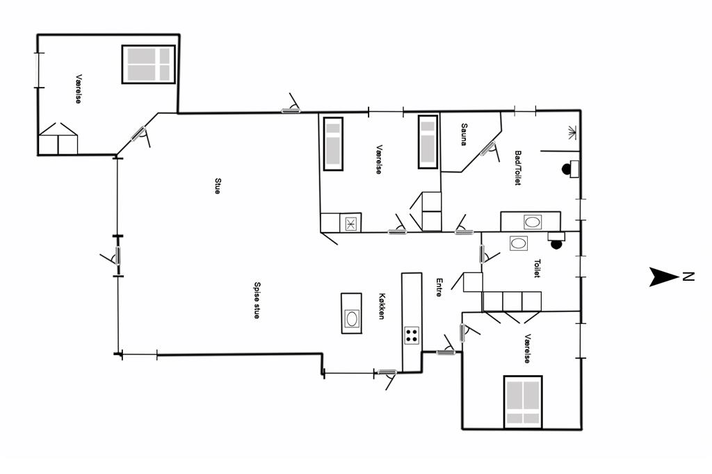 Indretning 1-125 Sommerhus 2130, Hjelmevej 47, DK - 6854 Henne