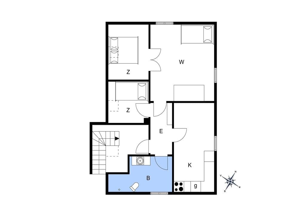 Indretning 1-3 Sommerhus F50422, Ahlefeldvej 2, DK - 6300 Gråsten